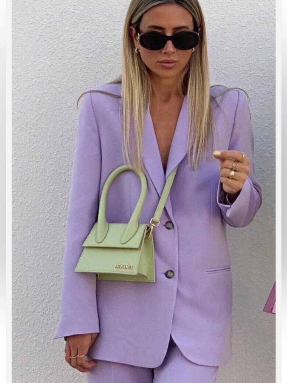 NWT ZARA Lavender Pastel Purple Classic Single-Breasted Blazer Size Small